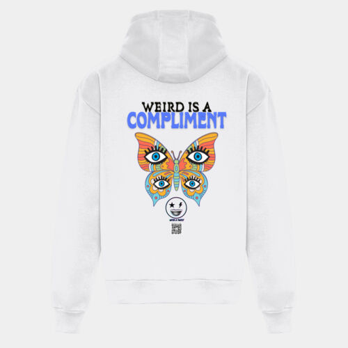 Weird is a Compliment – Premium Hoodie White Thumbnail